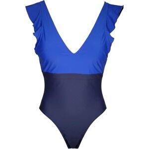 Summersalt One Piece Swimsuit Womens Size 16 Blue‎ Ruffle Backflip Colorblock